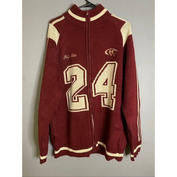 AELFRIC EDEN 24 JACQUARD ZIP UP CARDIGAN SIZE LARGE NWT - Picture 3 of 7